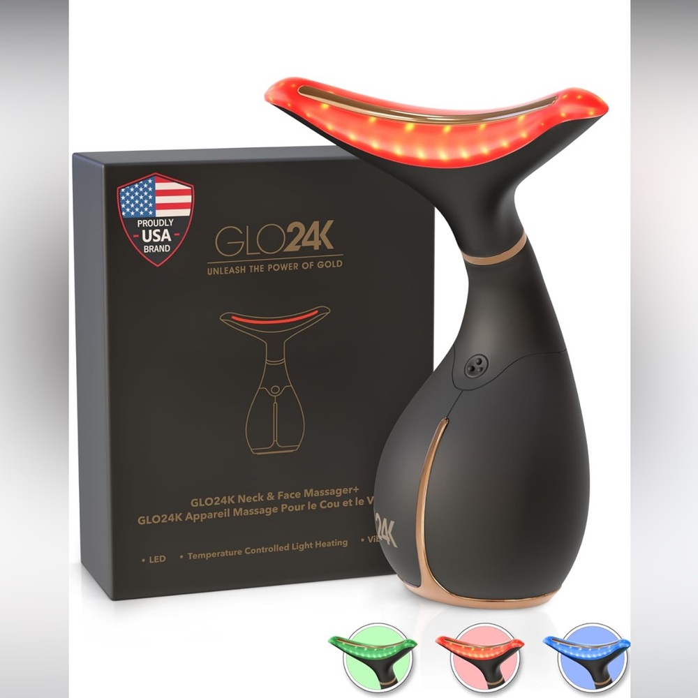 GLO24K Red Light Beauty Device for Face and Neck